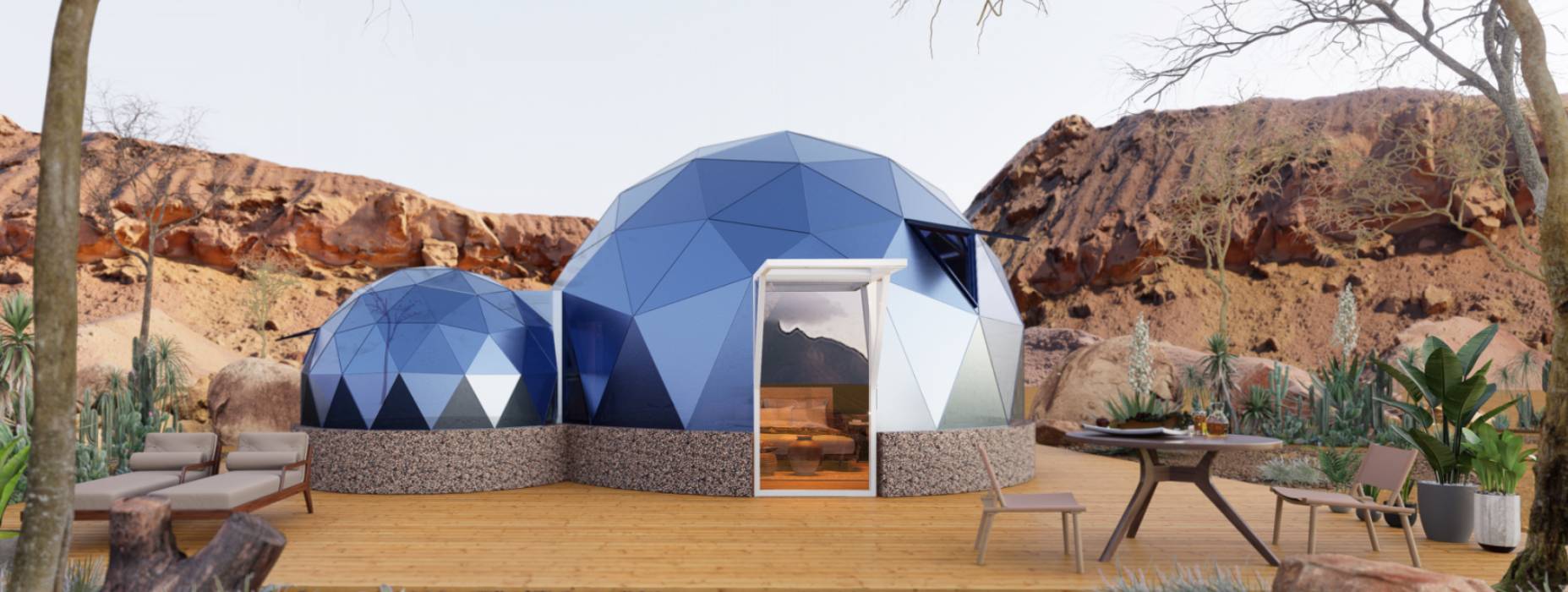 江达县球形智能光伏玻璃星空房